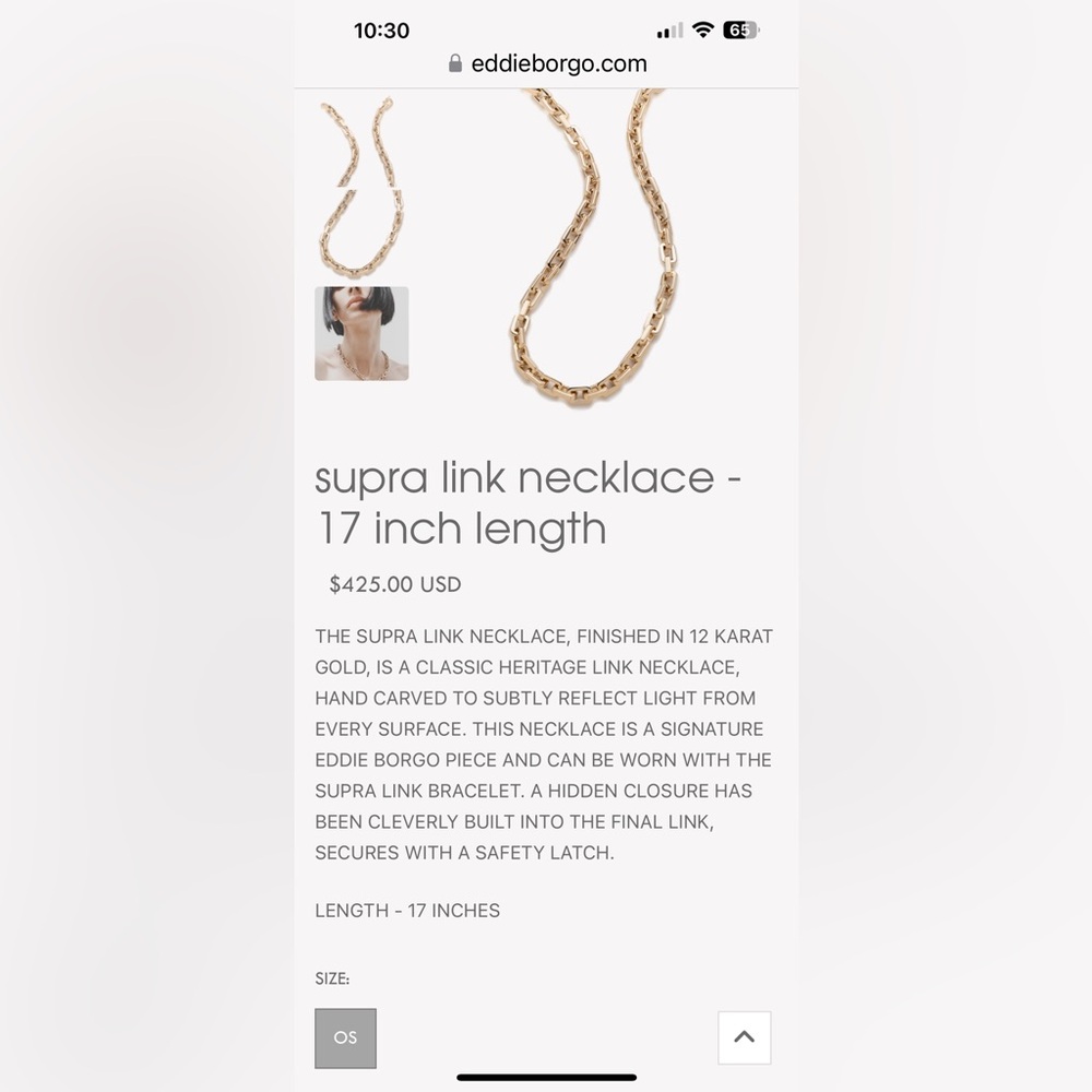 New! Eddie Borgo Supra Link Necklace - Picture 3 of 3
